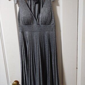2/$40 max and cleo silver gray sleeveless dress